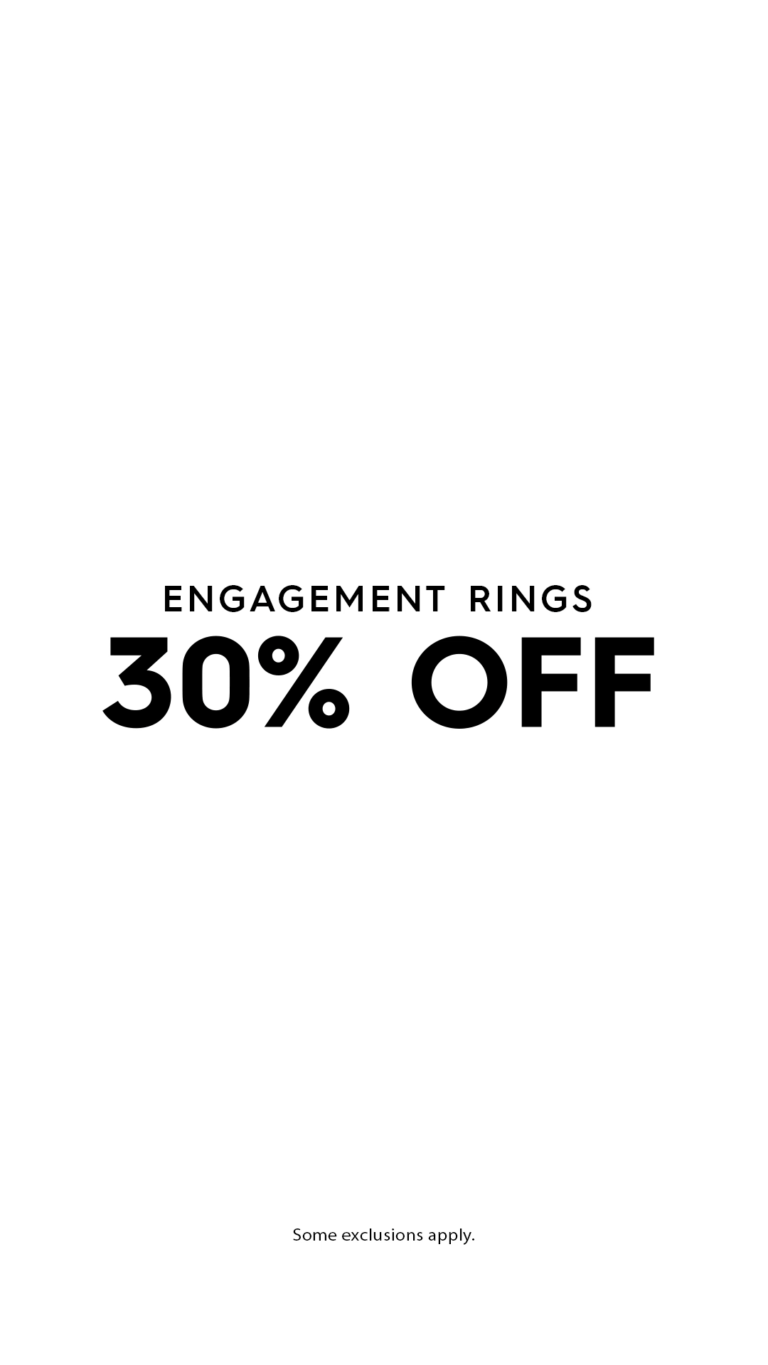 Paris Jewellers Instagram Stories 30% off engagement rings